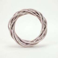  Vessző koszorú 25cm, pasztell rózsaszín 0587