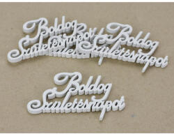  Fafelirat - Boldog Születésnapot, fehér 10, 5cm 4336