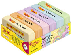  Plastilina tálca gyurma 6x50g válogatott pasztell színekben - papelito