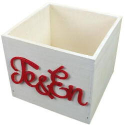  Dekoláda fehér kocka Te & Én felirattal 13x13cm - papelito