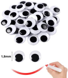 Mozgó szem, kerek 1, 8cm 100db/cs