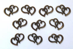  +Fém díszítőelem, szívek párban 3, 3*2, 2cm 10/cs 38203 (38203)