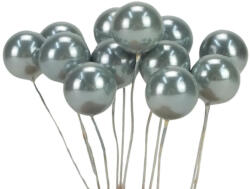 Papelito Country zöld gyöngyház bogyó nagy 12db/csomag - természetes dekorációhoz és koszorúhoz