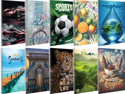  Spirálfüzet vonalas, 70 lap A/4 T-Creativ, mintás A15062081