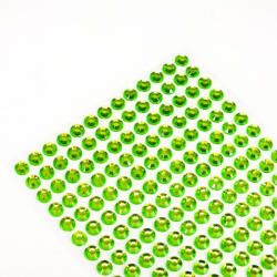 Öntapadós strassz gyöngyök 260db/lap - lime - papelito