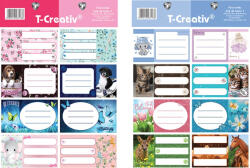  Füzetcímke / vignetta T-Creatív Girls II 2 ív/cs 8 db/ív N13119TAG1