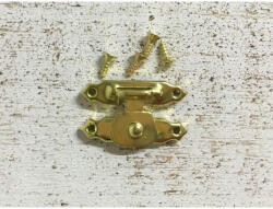 Fém csat, szimpla, szögekkel, 1, 5*2, 5cm 5/cs - Arany 1066a