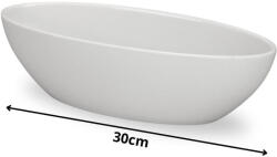  Dekor tál, ovális, fehér, műanyag 30x8, 5cm 8755