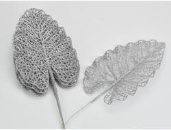  Ezüst csillámos philo levél 10db/csomag - papelito