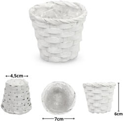  Bambusz kaspó fehér 7cm