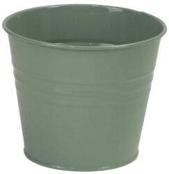  Bádog kaspó fényes - oliva 17x15cm