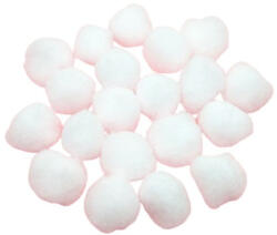 Fehér pompon/ hógolyó 2, 5cm 50db/cs 7605