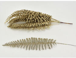  Páfrány levél csillámos pezsgő 12db/csomag - virágdekorációhoz és koszorúhoz