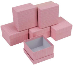  Papírdoboz négyzet 8, 5*8, 5cm rózsaszín 6db/szett