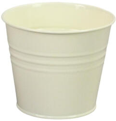  Bádog kaspó fényes - krém 17x15cm