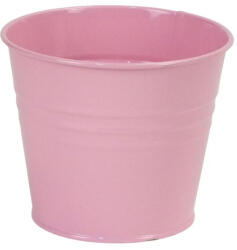 Bádog kaspó fényes - rózsaszín 17x15cm