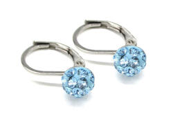  APRÓKÖVES kapcsos fülbevaló - világoskék (2 éves kortól 10 éves korig) (3266920)