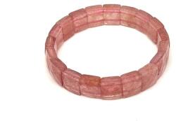 R. M. ékszer Eperkvarc fazettált téglalap karkötő 12x10mm (059969)