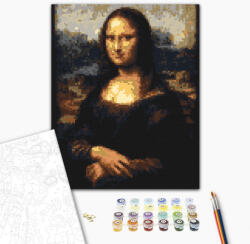 Alkotásutca Mona Lisa - Pixelart - Számfestő készlet kereten 40x50
