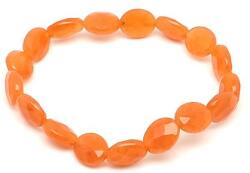 R. M. ékszer Aventurin barack faz. ovális karkötő 8-9x9-10mm (060080)