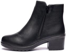 Rovi Design Ghete dama din piele eco cu fermoar imblanite Negru JF-51N, marimea 41