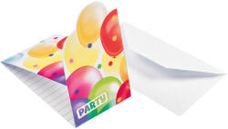 Amscan Invitații - baloane pastelate 8 buc