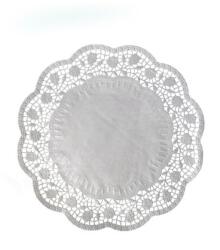 WIMEX Dekoratív csipke (PAP) kerek fehér Ø26cm [100 db]