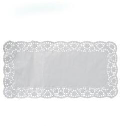 WIMEX Dekoratív csipke (PAP) négyzet fehér 38 x 25 cm [100 db]