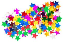 WIMEX Fényes konfetti (PET) Csillagok színkeverék Ø10mm 15g [1 csomag]