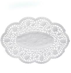 WIMEX Dekoratív csipke (PAP) ovális fehér 50 x 37 cm [100 db]