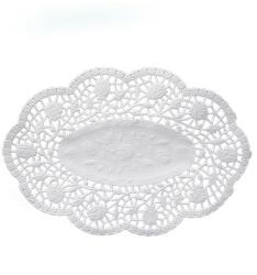 WIMEX Dekoratív csipke (PAP) ovális fehér 36 x 28 cm [100 db]