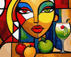 iPicasso Set pictura pe numere, cu sasiu, Puzzle exotic, 40x50 cm (PC40501411)