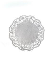 WIMEX Dekoratív csipke (PAP) kerek fehér Ø16cm [100 db]