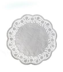 WIMEX Dekoratív csipke (PAP) kerek fehér Ø24cm [100 db]