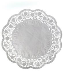 WIMEX Dekoratív csipke (PAP) kerek fehér Ø34cm [100 db]