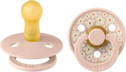 BIBS Set 2 suzete cu tetina rotunda din latex 6 luni+ Colour Studio Collection Jasmine Blush, 1 bucata, Bibs