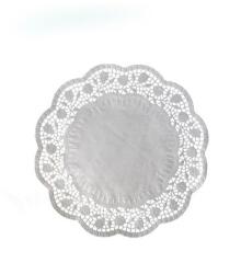 WIMEX Dekoratív csipke (PAP) kerek fehér Ø20cm [100 db]