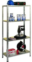Hobbytools. ro Raft metalic depozitare cu 4 polite zincate 1000x400x1800 mm max. 65 kg/polita, montaj rapid cu cleme (HOBH5120811) Raft