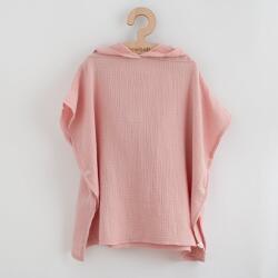 NEW BABY Poncho din muselină pentru bebelusi New Baby Feeling roz 35 cm, mărime XS