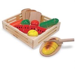 Melissa & Doug - Дървен комплект за рязане - Хранителни продукти (10487)
