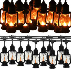 Malatec Dekoratív kerti fényfüzér 10 db RGB led lámpással