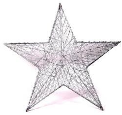 Iris 4615844 Csillag alakú 52cm/ezüst színű festett fém dekoráció