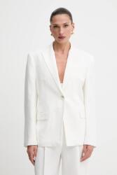 Pinko blézer vászonkeverékből fehér, sima, egysoros gombolású, 104944 A2FA - fehér 36