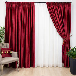 Hiko Set 2 draperii Hiko COMFY catifea rosu aprins, cu rejansa (100005567)