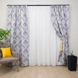 Hiko Set 2 draperii pentru exterior sau interior Hiko Waterproof Baroc albastru deschis/crem, cu rejansa (10014855)