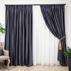 Hiko Draperie Hiko Comfy catifea gri antracit, cu rejansa, 1 bucata (100002398)