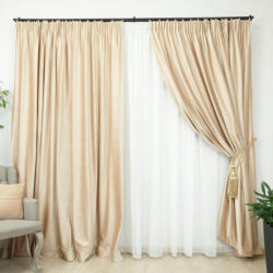 Hiko Set 2 draperii Hiko COMFY catifea crem, cu rejansa (100004340)