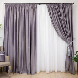 Hiko Set 2 draperii Hiko COMFY catifea gri movuliu, cu rejansa (100001676)
