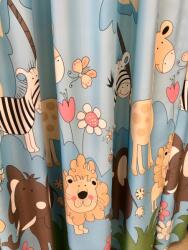  Set 2 draperii pentru copii, Hiko Kids Zoo, cu rejansa (100000027)