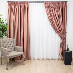 Hiko Set 2 draperii Hiko Comfy catifea Somon, cu rejansa Premium, creion de 6, 5cm (100005304)